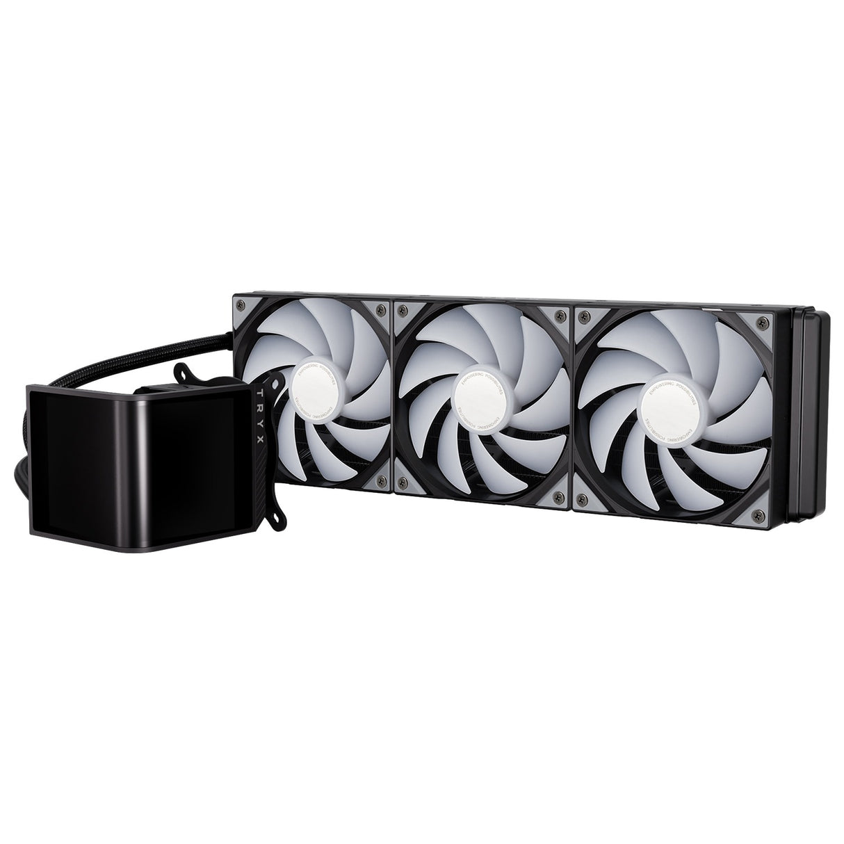 TRYX Panorama SE ARGB 360mm Liquid CPU Cooler With 6.67 Inch Rotatable AMOLED Screen - Black
