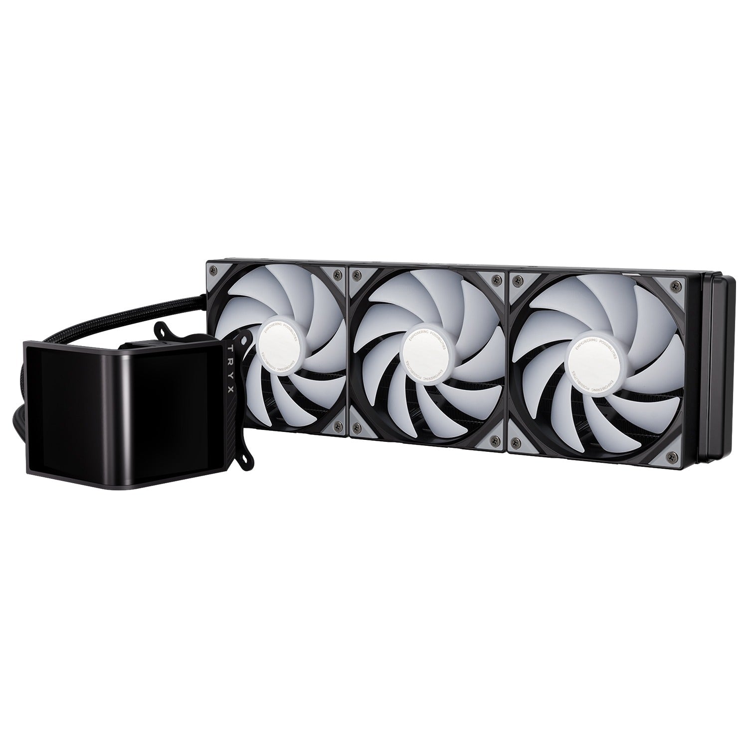 TRYX Panorama SE ARGB 360mm Liquid CPU Cooler With 6.67 Inch Rotatable AMOLED Screen - Black