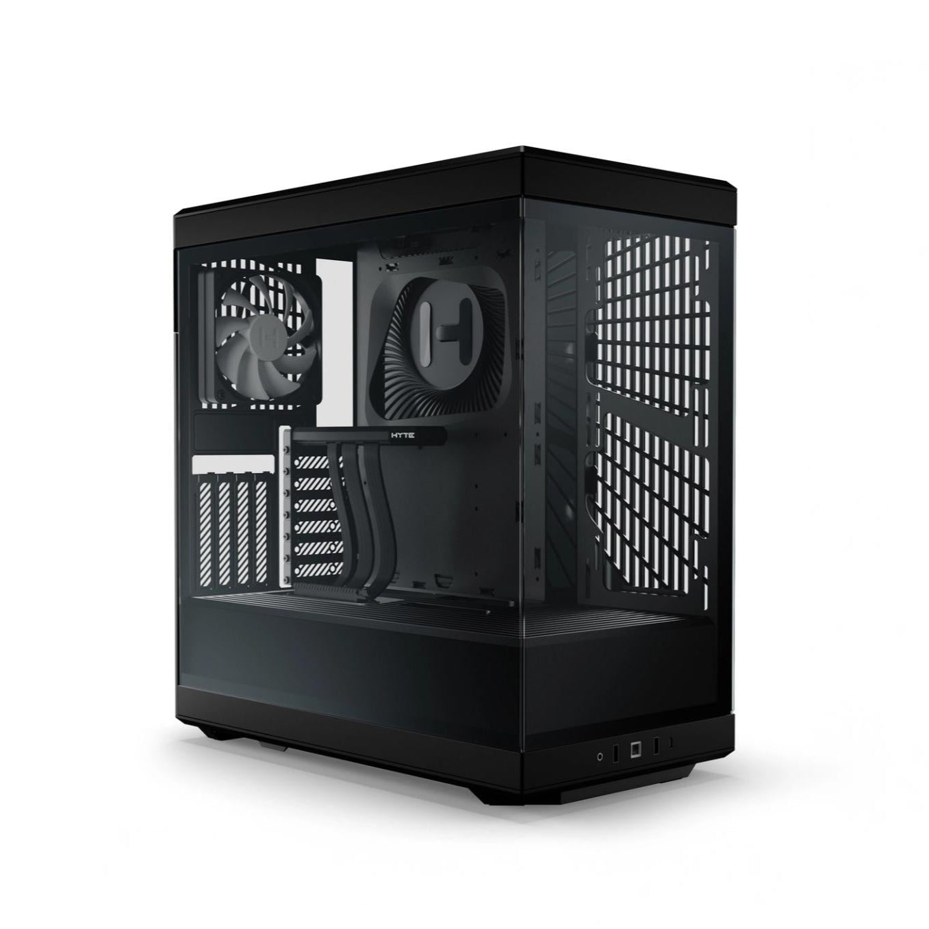 HYTE Y40 Panoramic Tempered Glass With Two 120mm fans, PCI-E 4.0 Vertical Mount included ATX Mid Tower Case - Black
