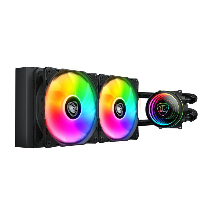 Cougar Poseidon Elite ARGB 240mm AIO Cooler with Quiet Performance - Black