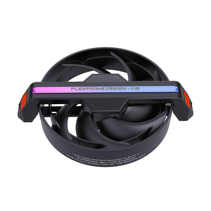 Alseye Φ12(DM12)-B DC 12V High Air Pressure Case Fan Support ARGB with Hidden Screws Option - Black