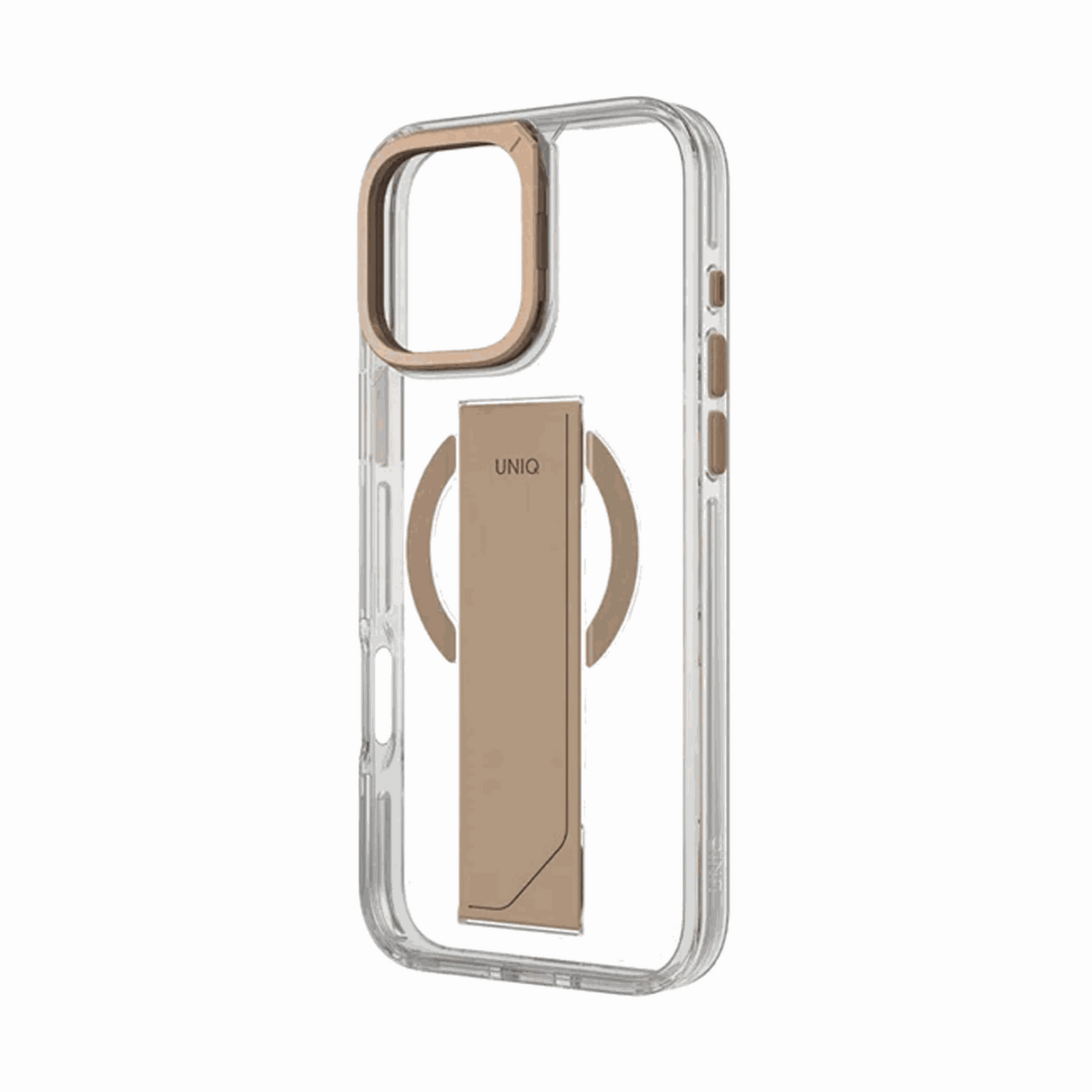 UNIQ HYBRID IPHONE 16 PRO (2024) 6.9 HELDRO MAX MAGCLICK WITH CAMERA STAND - TAUPE GOLD (TAUPE GOLD)