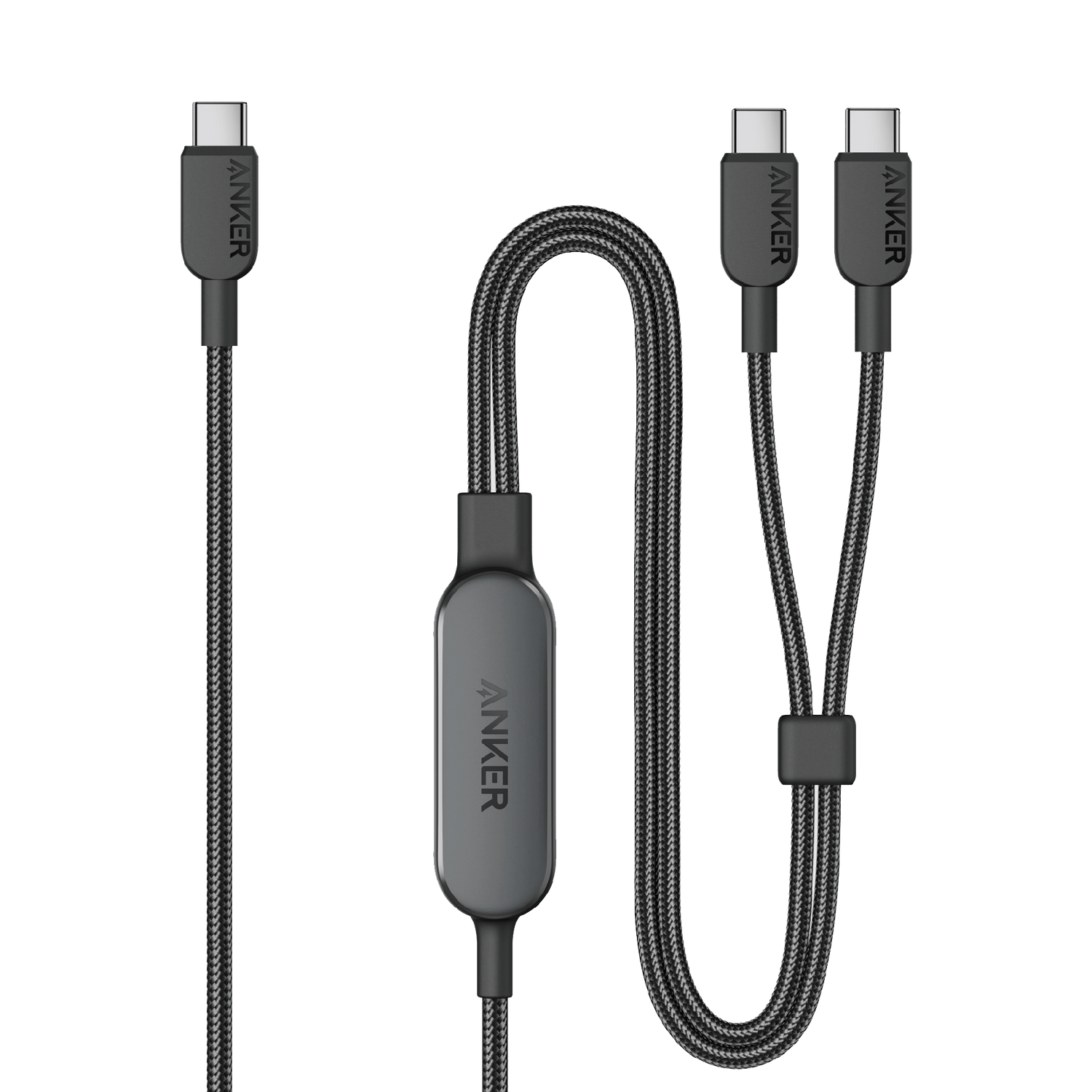 Anker 2-in-1 USB-C to USB-C Cable 140W (1.2m/4ft) A8895H11 - Black