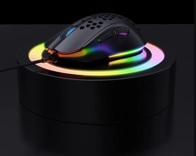 ONIKUMA CW906 Wired Mouse Hollow Honeycomb Shell 8 Programming Buttons 1200-7200DPI Colorful RGB Backlit Gaming Mice
