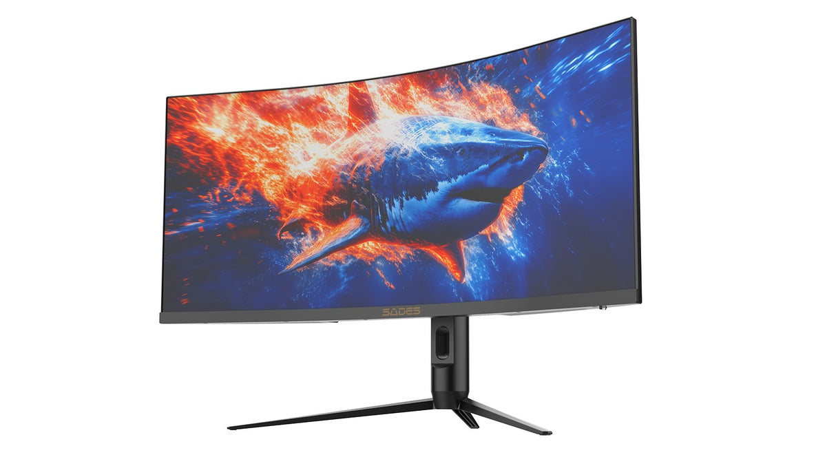 باقة كمبيوتر مكتبي بمعالج Intel Core i5-14400F وكرت شاشة ASUS RTX 5060 Ti سعة 16GB، مع ذاكرة 32GB DDR5 وتخزين NVMe سعة 1TB، مزوّد طاقة 750 واط، ونظام تشغيل Windows 11 Pro، تشمل شاشة منحنية Sades بحجم 34 بوصة QHD بتردد 180Hz وكرسي ألعاب من جاماكس