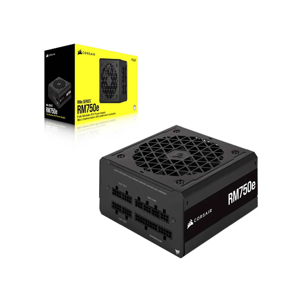 CORSAIR RMe Series RM750e Fully Modular Low-Noise ATX Power Supply (UK) - Black