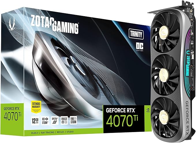 ZOTAC GAMING GEFORCE RTX 4070 TI TRINITY OC 12GB GDDR6X Graphics Card