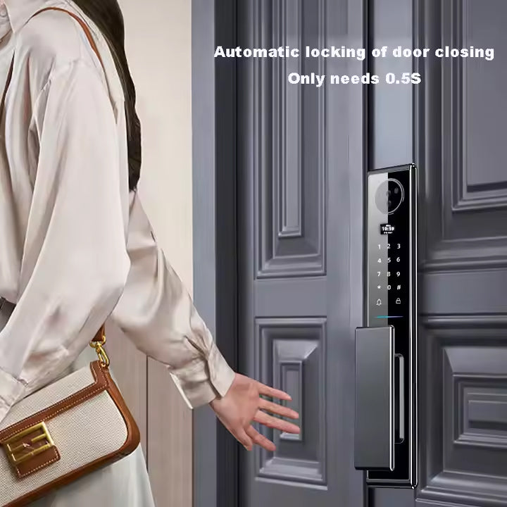 Opson High-Tech 3D Facial & Palm Vein Recognition Digital Smart Door Lock with Tuya App Control & Biometric, Password, Card Access