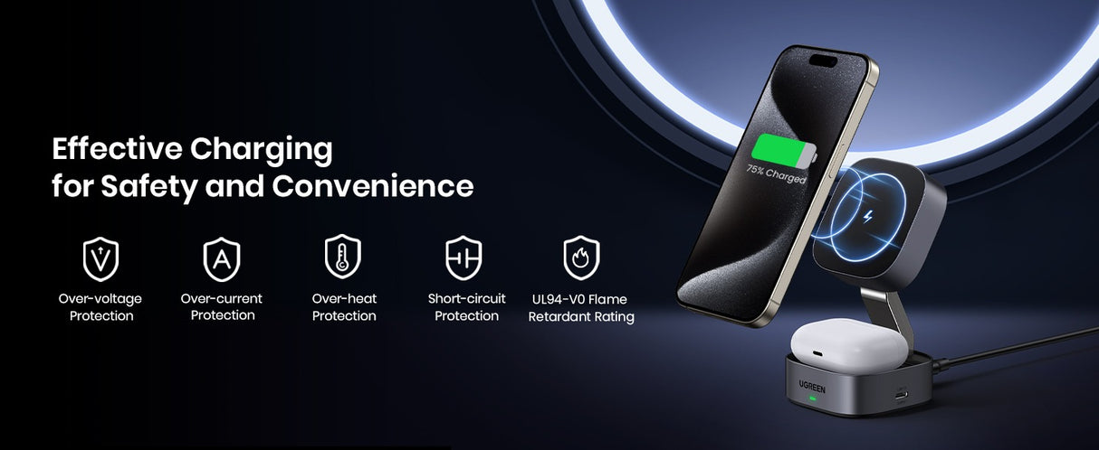 UGREEN 2-in-1 Magnetic Wireless Charger 35278 7.5W