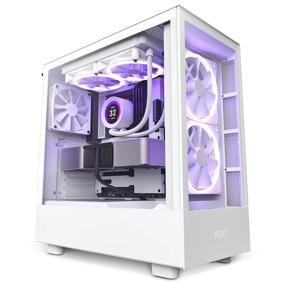 كمبيوتر العاب بمعالج AMD Ryzen 7 9700X، كرت شاشة RTX 5070 OC سعة 12GB، رام 32GB (2×16GB أسود)