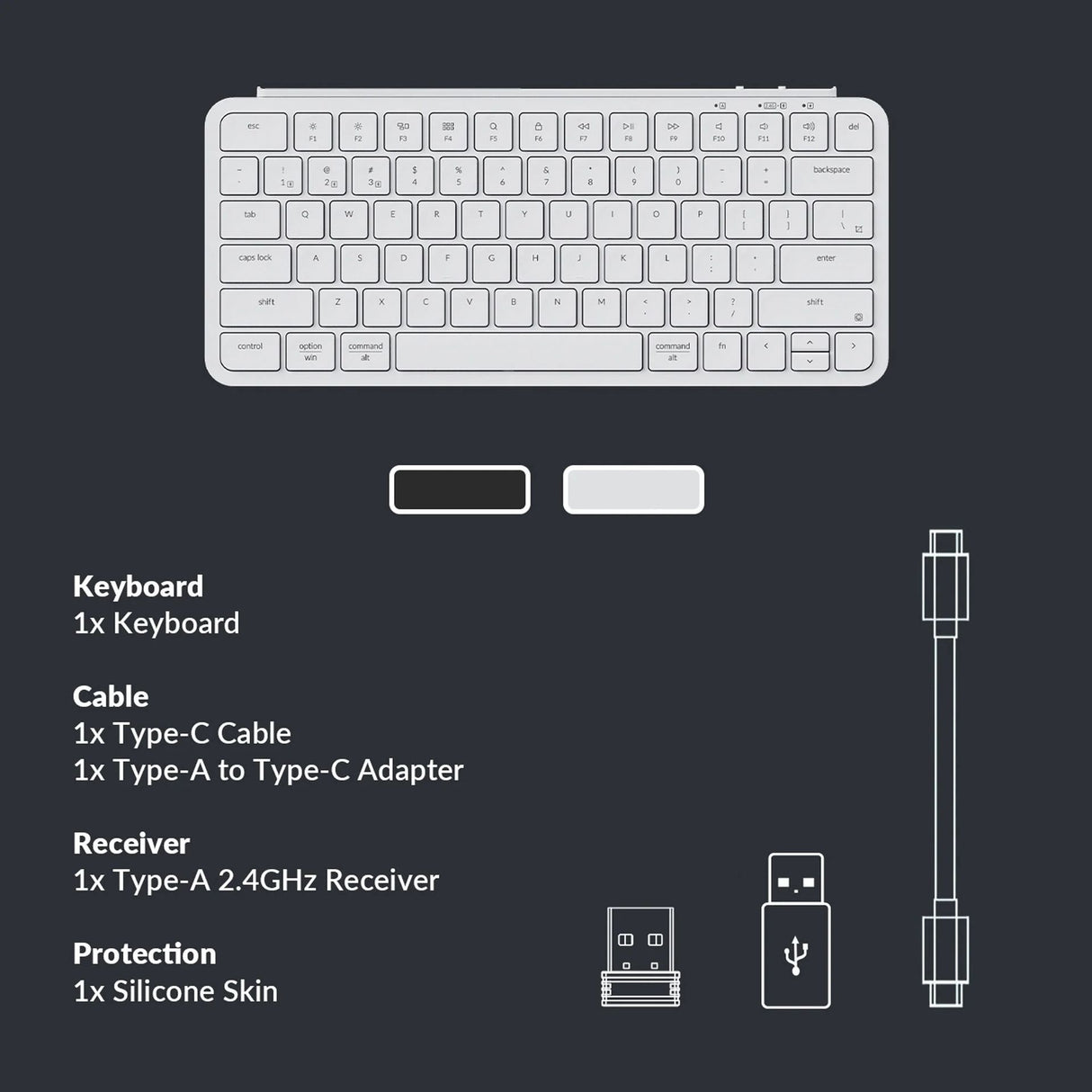 Keychron B1 Pro Ultra-Slim Wireless Keyboard-Invory White