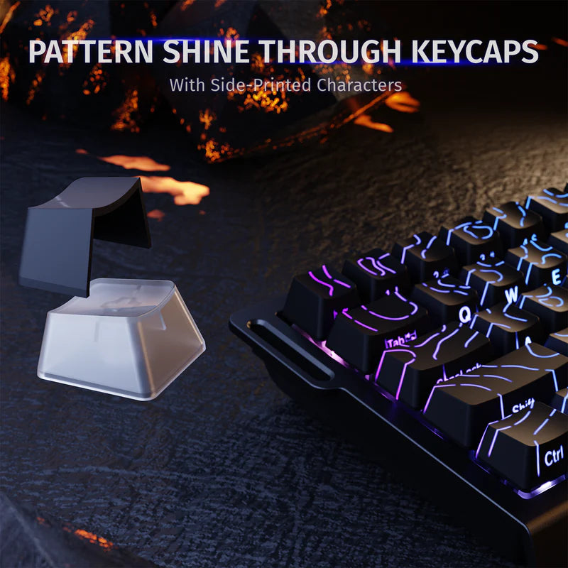 ATTACK SHARK X68 60% Wired 8KHz HE Rapid Trigger Keyboard (Magnetic Switch) - Black Contours