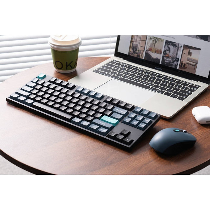 كومبو كيبورد Keychron B33 عربي وماوس BM25 لاسلكي، بتصميم ٨٠٪ TKL – أسود وأخضر