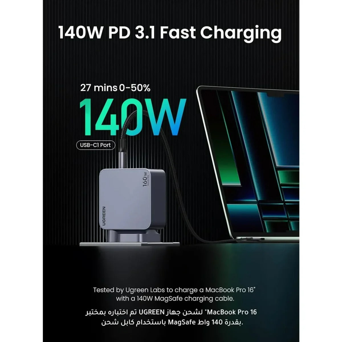 UGREEN Nexode Pro 160W 4-Port GaN Fast Charger Set UK25878 X763-25878