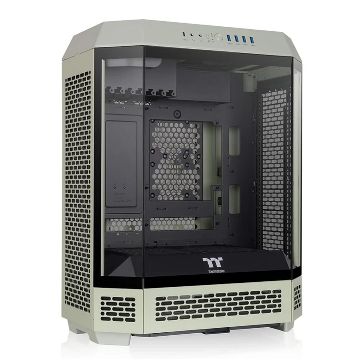 Thermaltake The Tower 600 ATX Mid Tower Gaming PC Case - Matcha Green (2 PWM Fans Included)