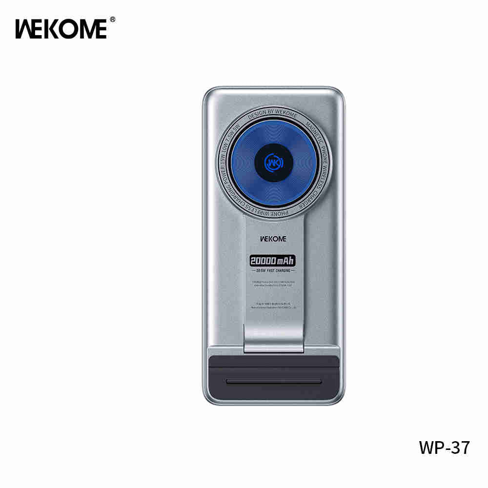 WEKOME WP-37 Vanquard Series Wireless Fast Charging Power Bank 20000 mAh - Silver