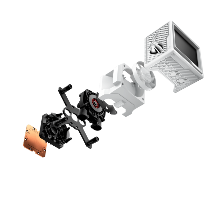 Asus ROG Ryujin III 360 ARGB Extreme Gen 2, 3.5" LCD, Magnetic Daisy-Chainable Fan, 360MM CPU Liquid Cooler - White