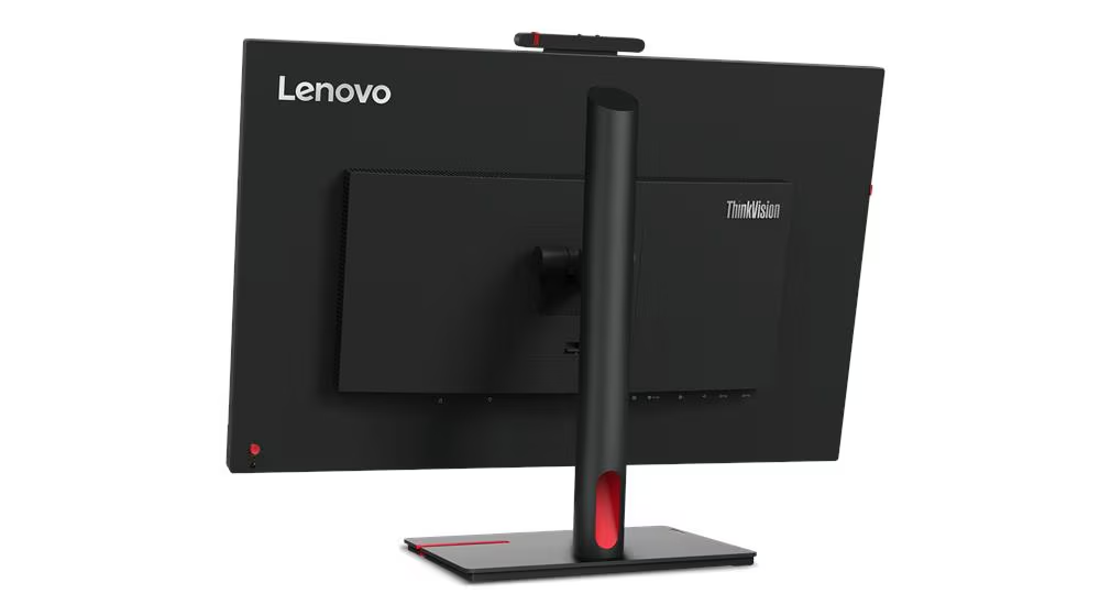 Lenovo ThinkVision T27hv-30 27" QHD VoIP USB-C Monitor USB Type-C +HDMI 2.1 + DP 1.4 + Dpout + Ethernet,Integrated Microphone Height Adjustment Pivot Stand - Raven Black, 3 yrs