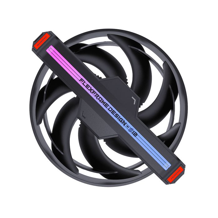 Alseye Φ12(DM12)-B DC 12V High Air Pressure Case Fan Support ARGB with Hidden Screws Option - Black