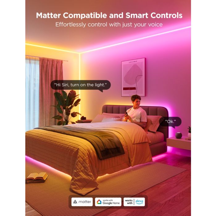 Govee 5M Neon Rope Light for Wall Lining - H66412D1