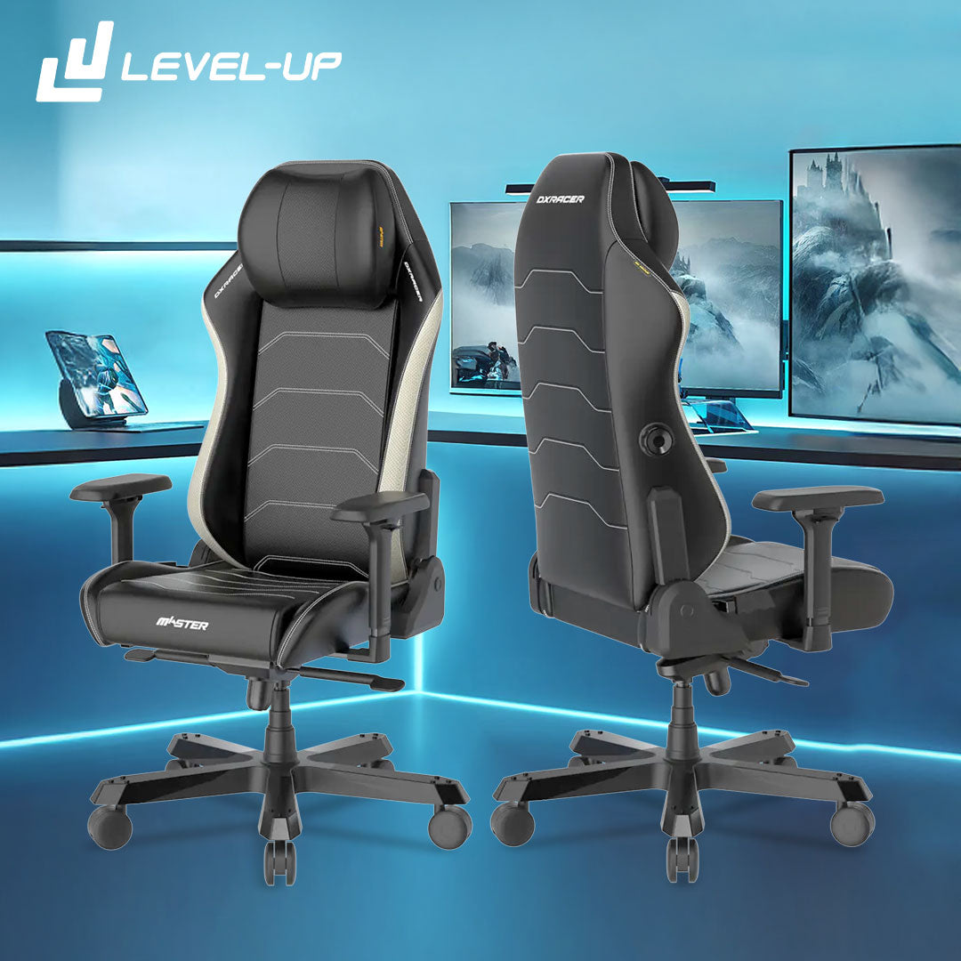 DXRacer Master Series Gaming Chair - Black/White (Installation not Included)