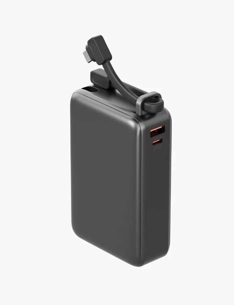 ENERGEA COMPAC ULTRA 67, 20000MAH POWERBANK WITH BUILT IN USB-C CABLE PD67W - GUN