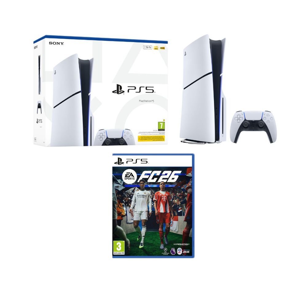 PlayStation 5 Slim Console Disk White With EA SPORTS FC 26 (Arabic) Bundle
