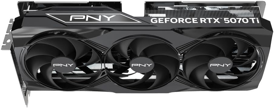 PNY NVIDIA GeForce RTX 5070 Ti OC Triple Fan Plus 16GB GDDR7 Gaming Graphic Card - Black