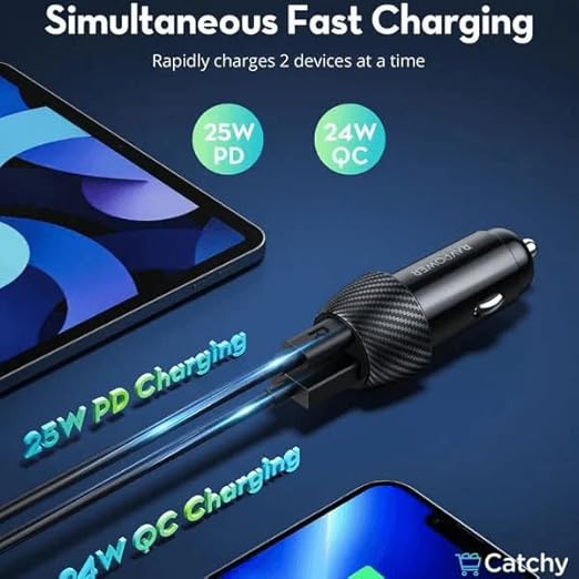 RAVPower RP-VC030 Total 44W Car Charger black