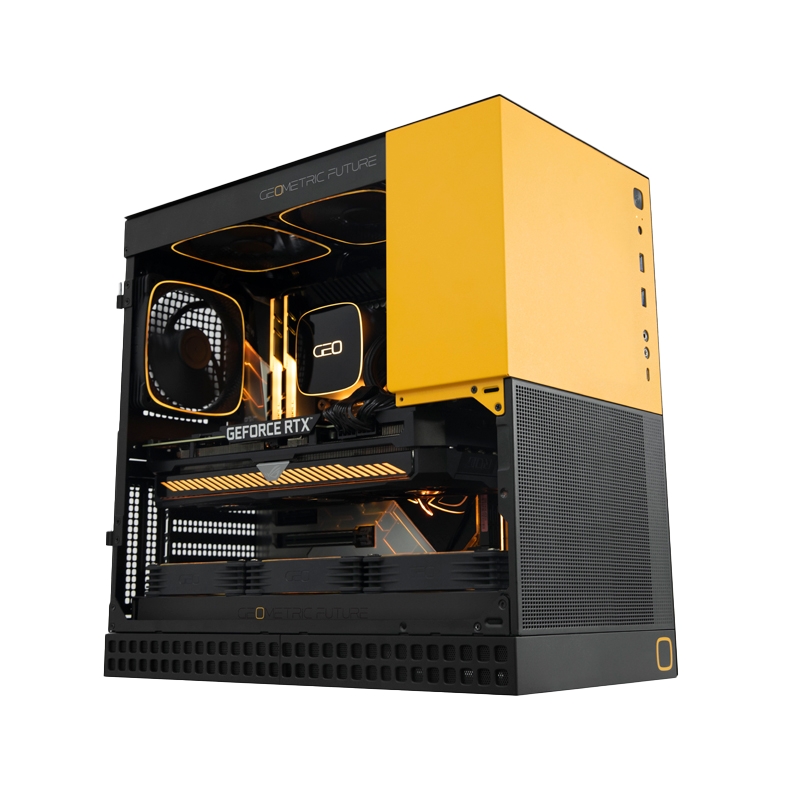 Geometric Future Model 4 King Arthur Compact 35L with enhanced flexibility ATX PC Case - Black