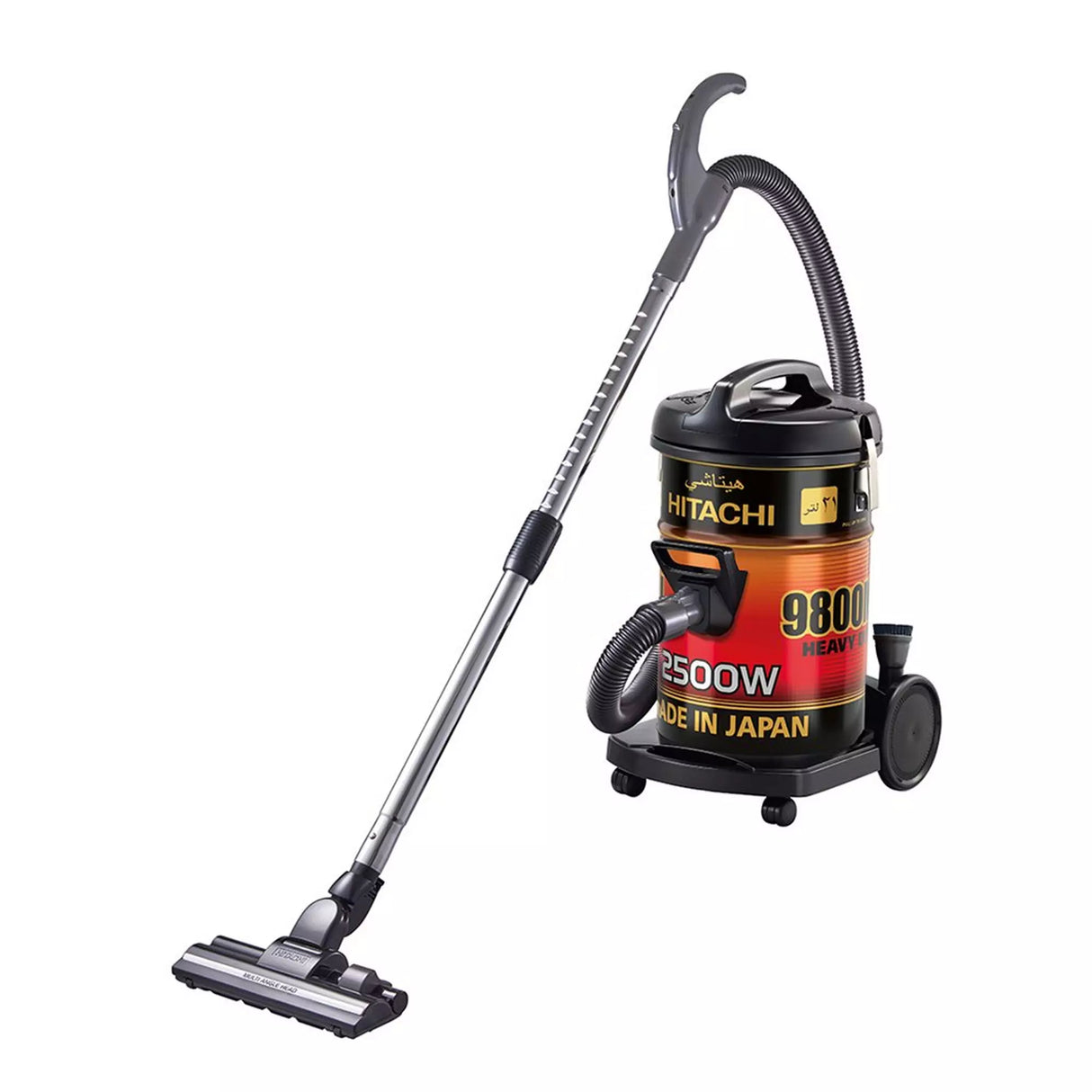 Hitachi Drum Vacuum Cleaner, 21L, 2500 W, CV-9800MIJ RGB – Red& Black
