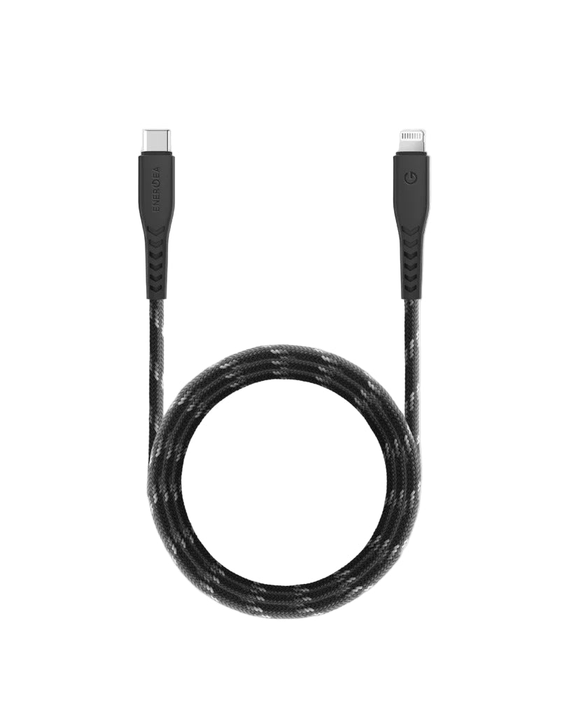 Energea Nyloflex USB-C to Lightning Cable 3M - Black