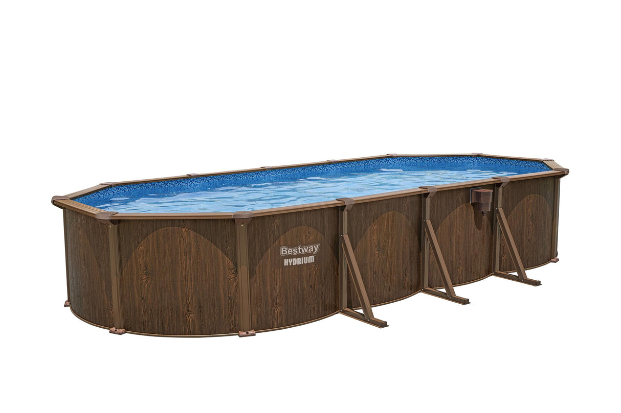 BESTWAY 7.32m x 3.66m x 1.32m Oval Pool Set (One Pool, Sand Filter Pump(220-240V),Skimmer,Safety Ladder,Cover,Ground Cloth,ChemConnect Dispenser,Delivered on Pallet) 561CW (Installation Not Included)