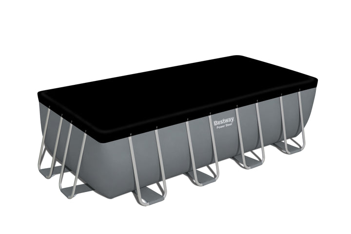 BESTWAY 4.88M X 2.44M X 1.22M RECTANGULAR POOL SET (Contents:Pool, Filter Pump(220-240V), Ladder, Cover, Chemconnect Dispenser, Compatible with Cartridge 58094(II)220-240V) 56670 (Installation Not Included)