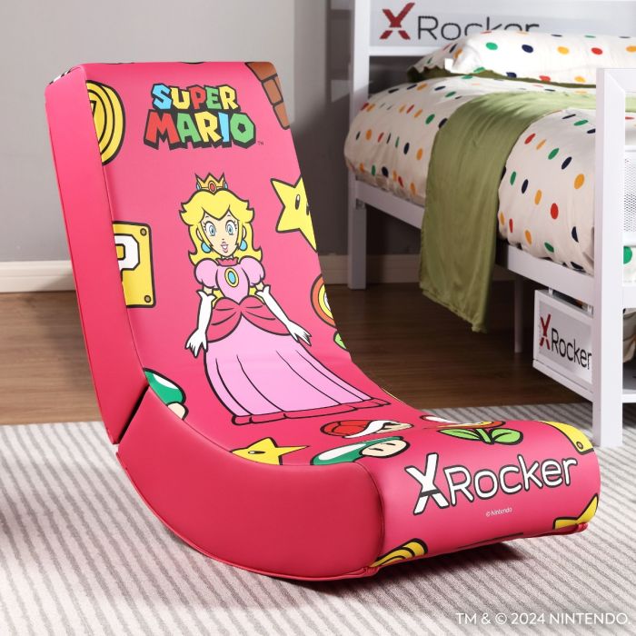 X Rocker Nintendo Video Rockers Princess Peach Power up Gaming Chair