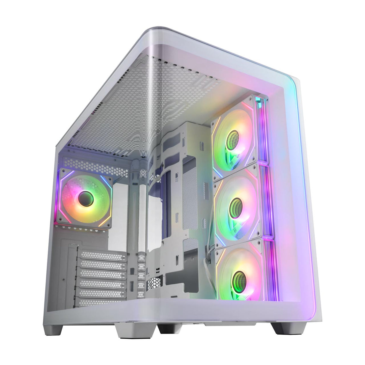 FSP M580-WA 4 RGB Fans ATX Mid Tower Case - White