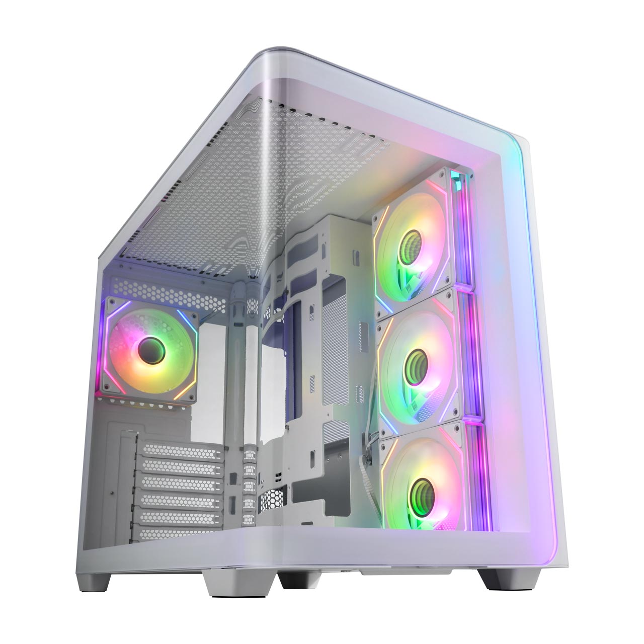 FSP M580-WA 4 RGB Fans ATX Mid Tower Case - White