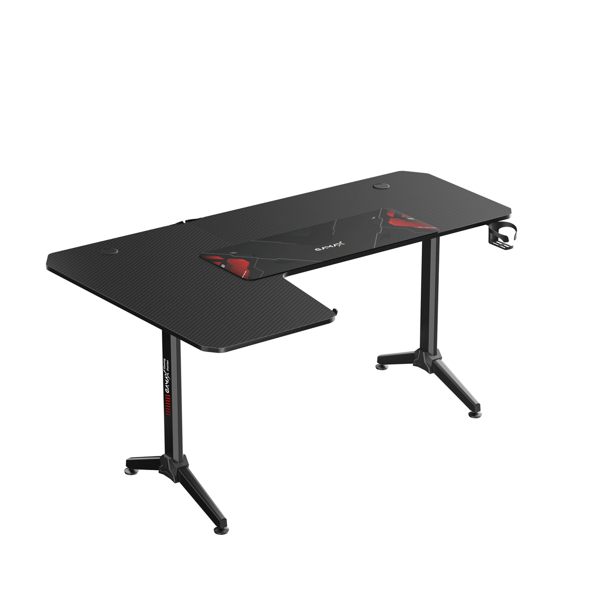 Gamax HY-L Gaming Table (L-Shaped) 160*100*75cm with Mousepad - Left ( Installation not included )
