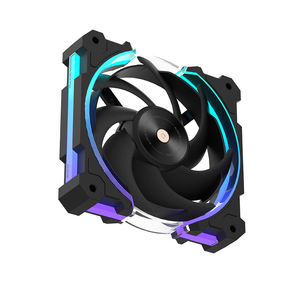 Alseye W12 Plus DC 12V High Air Pressure Case Fan with ARGB SYNC - Black