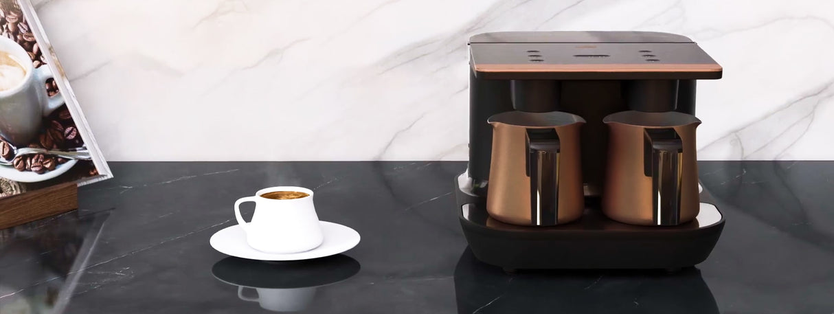 BEKO TKM-8961B TELVE DUO Turkish Coffee Maker- 1050W - (Copper/Black)