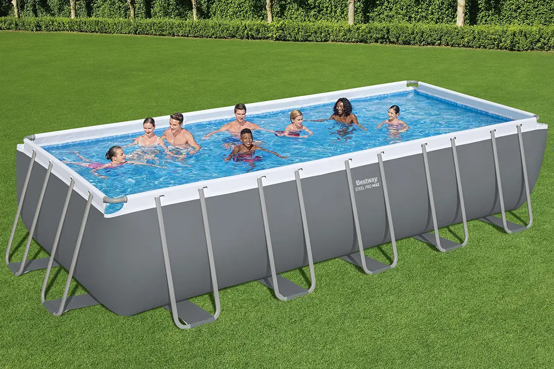 Bestway 18' x 9' x 52"/5.49m x 2.74m x 1.32m Rectangular Pool Set 561KA (Installation Not Included)