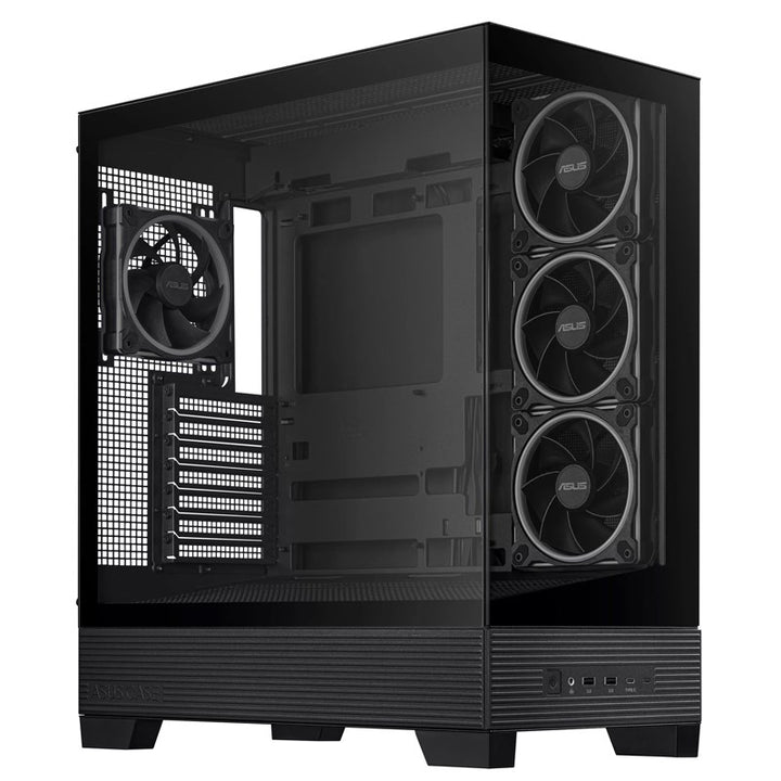 Asus A31 Plus ATX Mid Tower Gaming PC Case - Black (4 ARGB Fans Included)