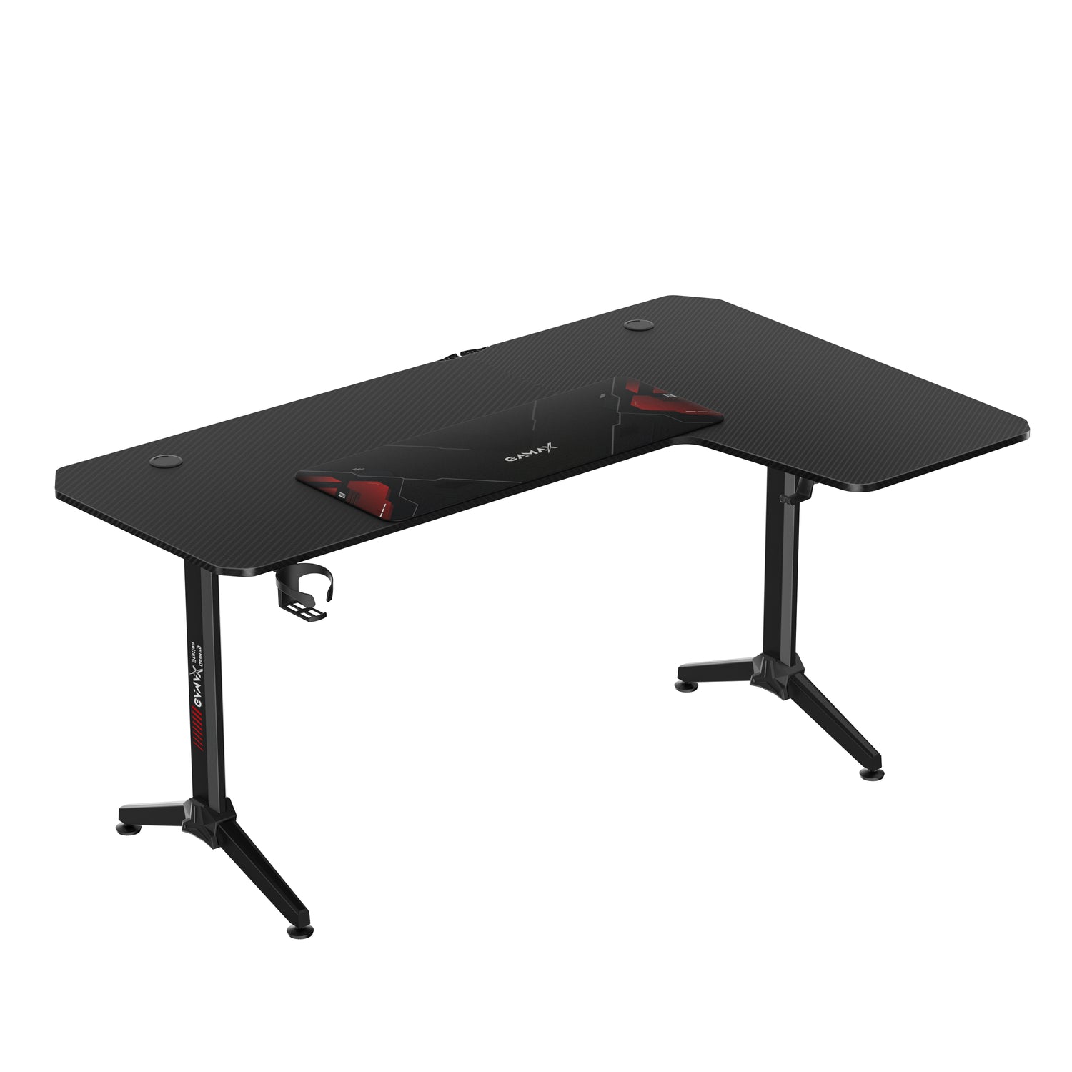 Level Up Offers: Gamax HY-R Gaming Table (L-Shaped) 160*100*75cm with Mousepad - Right + Free Sades ME6S Tyto Gaming Microphone - Black