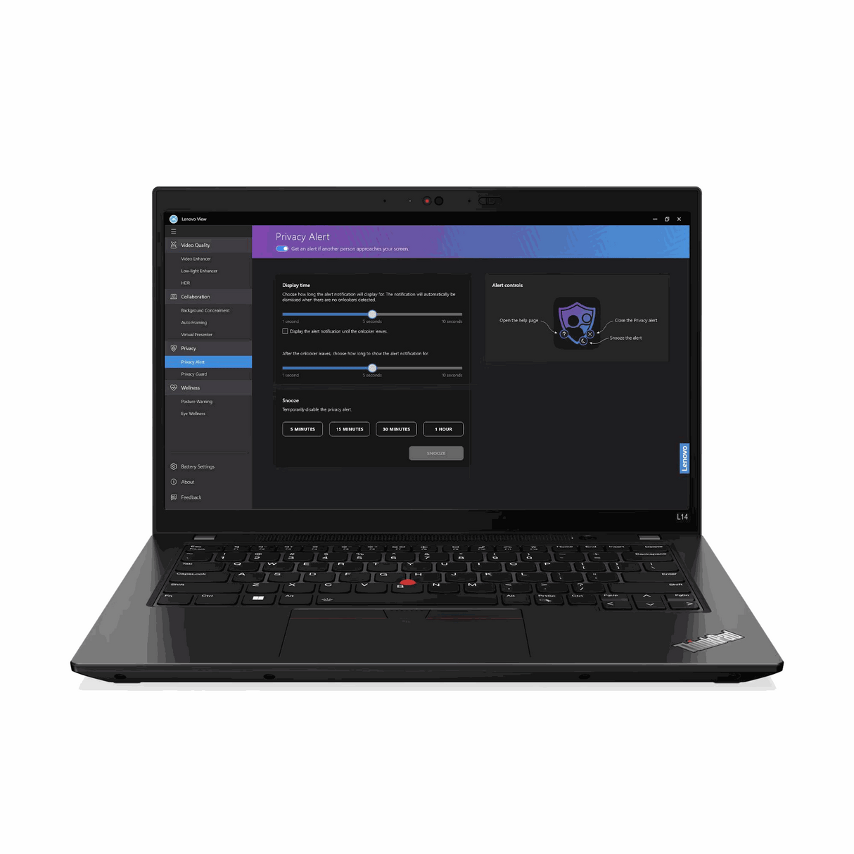 Lenovo ThinkPad L14 Gen 4 / Intel Core i7-1355U, 10C / 14"FHD (Touch) / 16GB DDR4 Ram/ 512GB M.2 NVMe SSD /Integrated Intel Iris Xe Graphics/ Eng.-Arabic / DOS / 3YW / Black