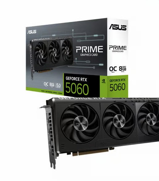 Asus GeForce RTX 5060 Prime 3FAN 8GB GDDR7 OC Edition Graphic Card