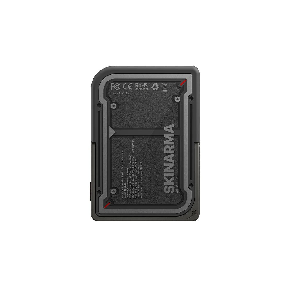 SKINARMA MAGNETIC POWERBANK WITH SMART KICK-STAND 5000 MAH 20W USB-C PD NEXUS MECHA-BLACK