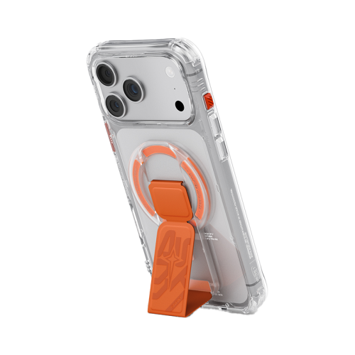 Skinarma Arch Xe Magnetic 2 in 1 Grip & Stand Compatible with Magnetic Car mount - Orange