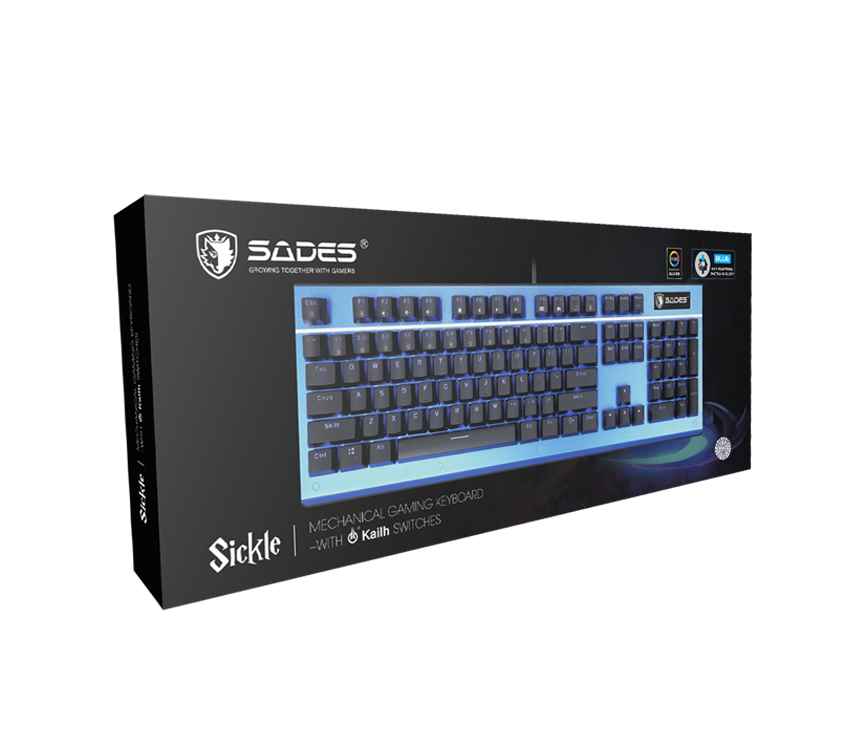 Sades Sickle Gaming Keyboard - Red Switch