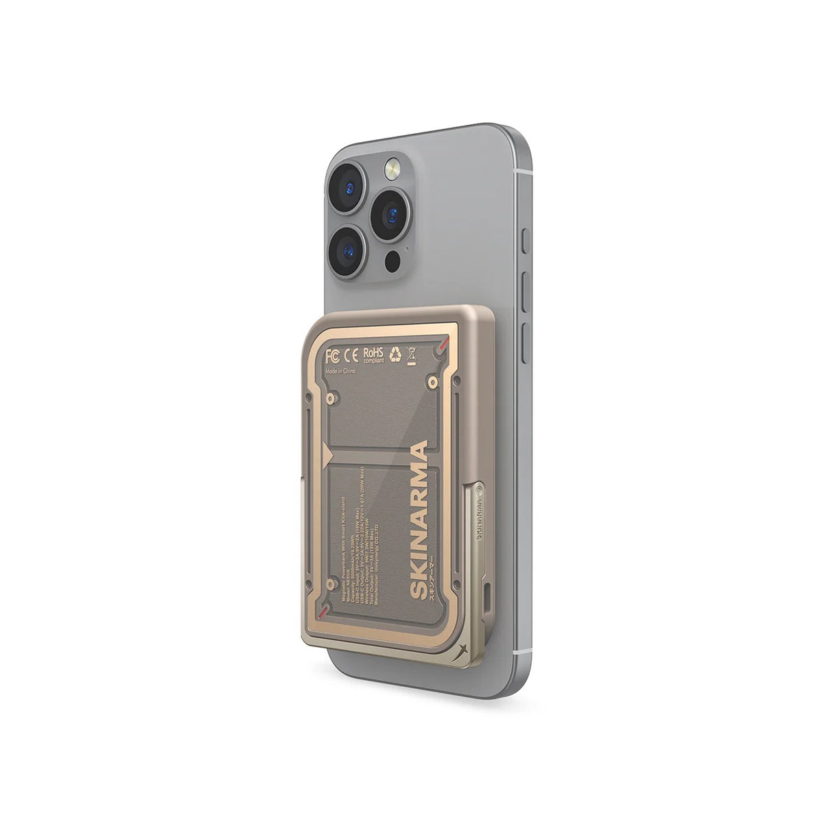 SKINARMA MAGNETIC POWERBANK WITH SMART KICK-STAND 5000 MAH 20W USB-C PD NEXUS MECHA-GOLD
