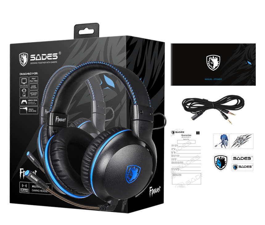 Sades Fpower Stereo Sound Gaming Headphones SA-717